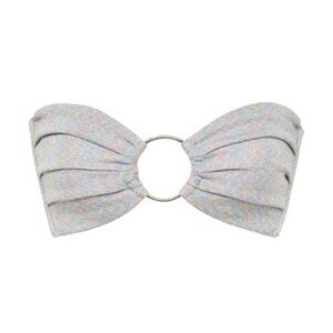 NWT Montce Swim Disco Sparkle Tori Ties Bandeau Bikini Top - S